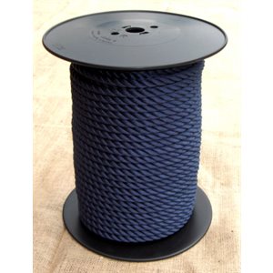 cablot nylon tressé double 3 / 8" bleu marine