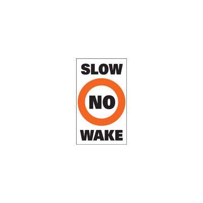 AUTOCOLLANT pour BOUÉE " SLOW NO WAKE"