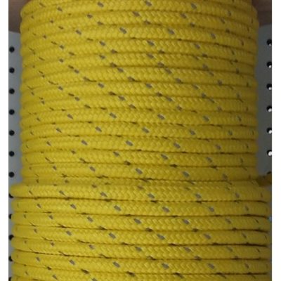 cablot flottant olefin 3 / 8" jaune av. bande réfléchissante